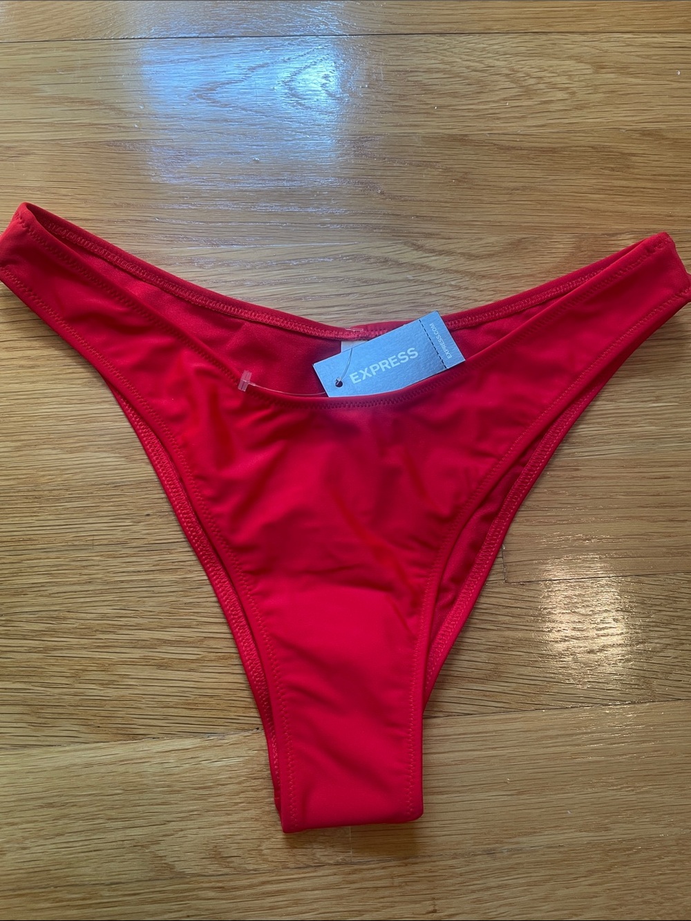 NWT New with Tags Express Women’s Red Bikini Bottom Cheeky Swimwear
